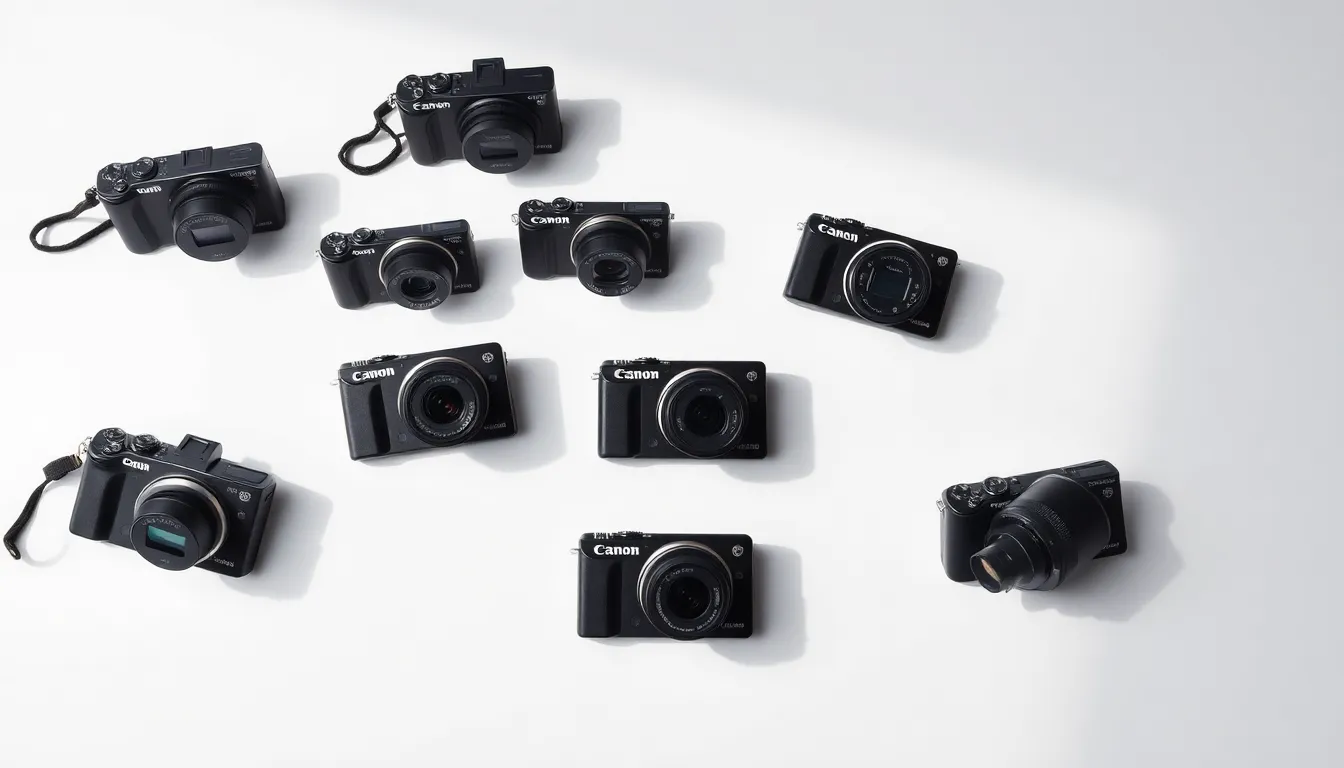 Gamme Canon PowerShot 2026, du compact débutant au PowerShot V1, avec le G7X Mark III et le G5X Mark II