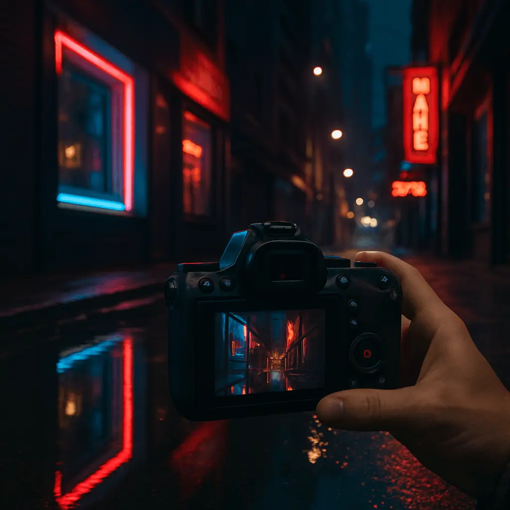 Photographie urbaine nocturne : néons, reflets et ambiances (2026)