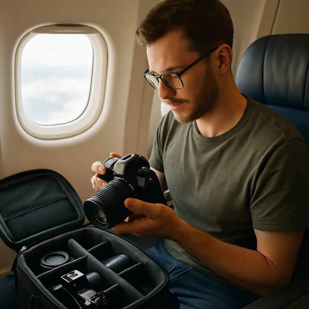 Voyager en avion avec son matériel photo